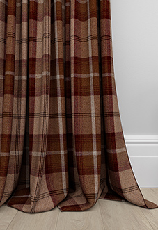 Highland, Mulberry - Made to Measure Curtains